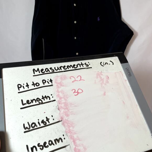 Ralph Lauren blue label classic fit black long sleeved shirt pony men's L cotton - Picture 5 of 6